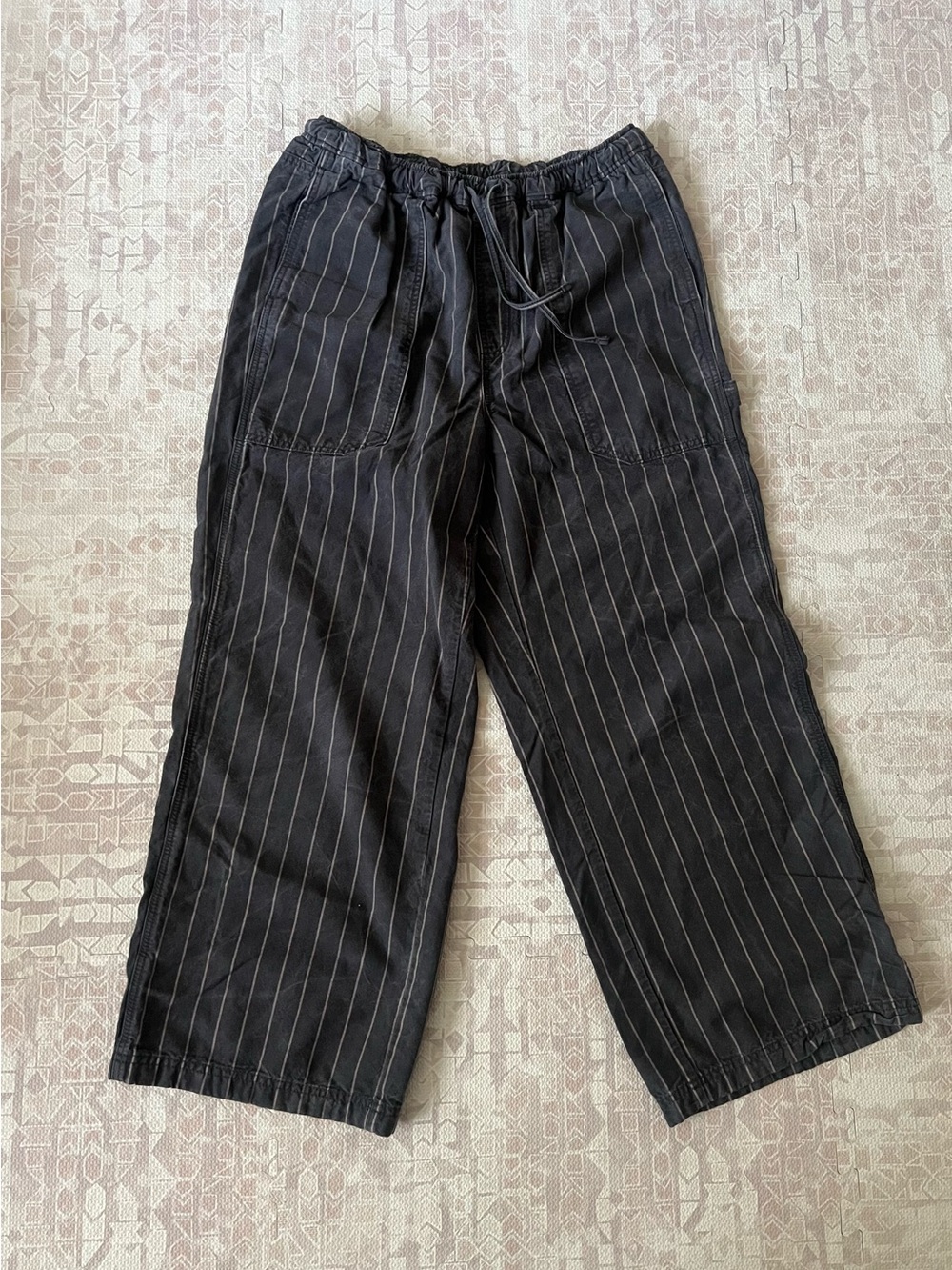 Aerie Charcoal Pinstripe Pants